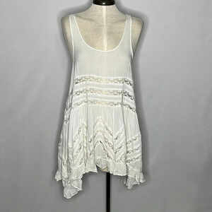 Intimately Free People Voile & Lace Dotted Trapeze Slip Dress - Size XS